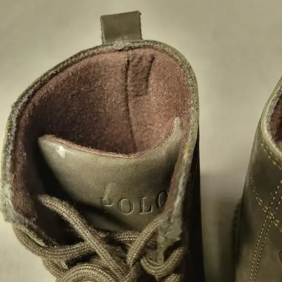 Polo Ralph Lauren Boots Boys Size 5 Suede Leather Ranger High Top Bear Buckle - Picture 8 of 16